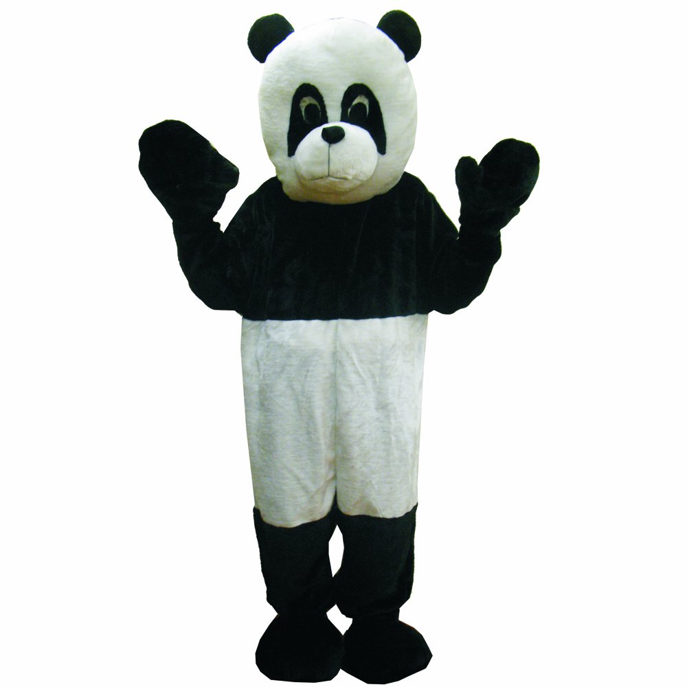Dress Up America 475-L Pandabär-Maskottchen Schwarz-weisses Süsses PandabärMaskottchen Schwarzweisses Kostüm, Silber, Groß (Taille: 112-122, Höhe: 168-173 cm, Schrittnaht: 79-84 cm)