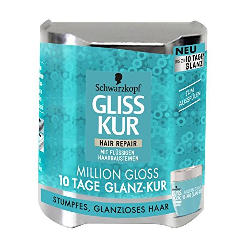 Gliss Kur Hair Repair Million Gloss 10 Tage Glanz-Kur mit flüssigen Haarbausteinen, 4er Pack (4 x 150 ml)
