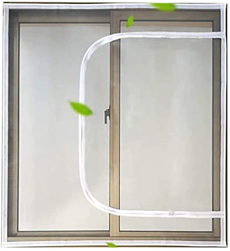 AORUI Fliegengitter für Katze, Anti-Moskito-Insektenschutz Balkonnetze mit Klebeband, abnehmbares Fiberglas Premium waschbares Fenster Katzensicherheitsnetz mit Reißverschluss