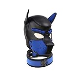 XWYWP Halloween Maske Mode Hund Kopfmaske Halloween Rollenspiel Welpe Cosplay Vollkopf mit Ohren Nachtclub Aufführungen Party FS