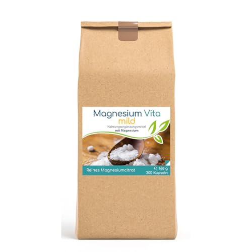 Cellavita Magnesium Vita 'mild' gute Bioverfügbarkeit vegane Kapselhülle | (300 Kapseln)