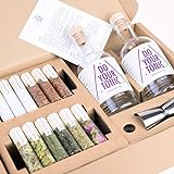 DO YOUR TONIC | Tonic Water Set zum selber-machen | Gin Tonic Sirup Cocktail | 12 Botanicals in schönen Gewürz-Gläsern | Perfektes Gin Gewürz Geschenk für Männer | by DO YOUR GIN®