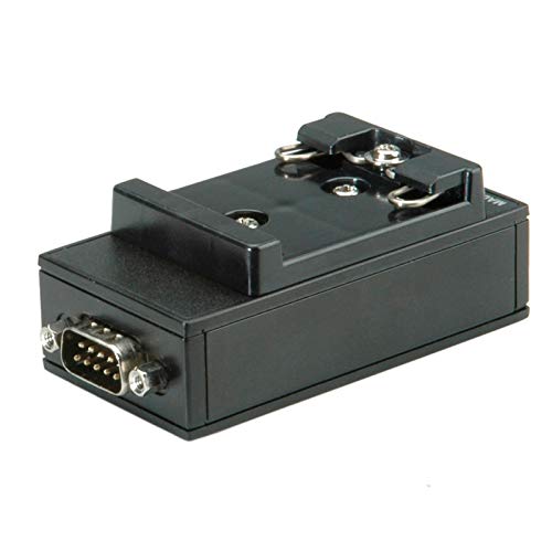 ROLINE 12021001 USB 2.0 nach RS-232 Adapter für DIN Hutschiene, 1 Port schwarz