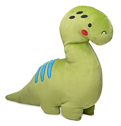 Uni-Toys - Plüsch-Kissen - Dinosaurier grün - Ultra-weich - 38 cm (Länge) - Plüsch-Dino - Plüschtier, Kuscheltier