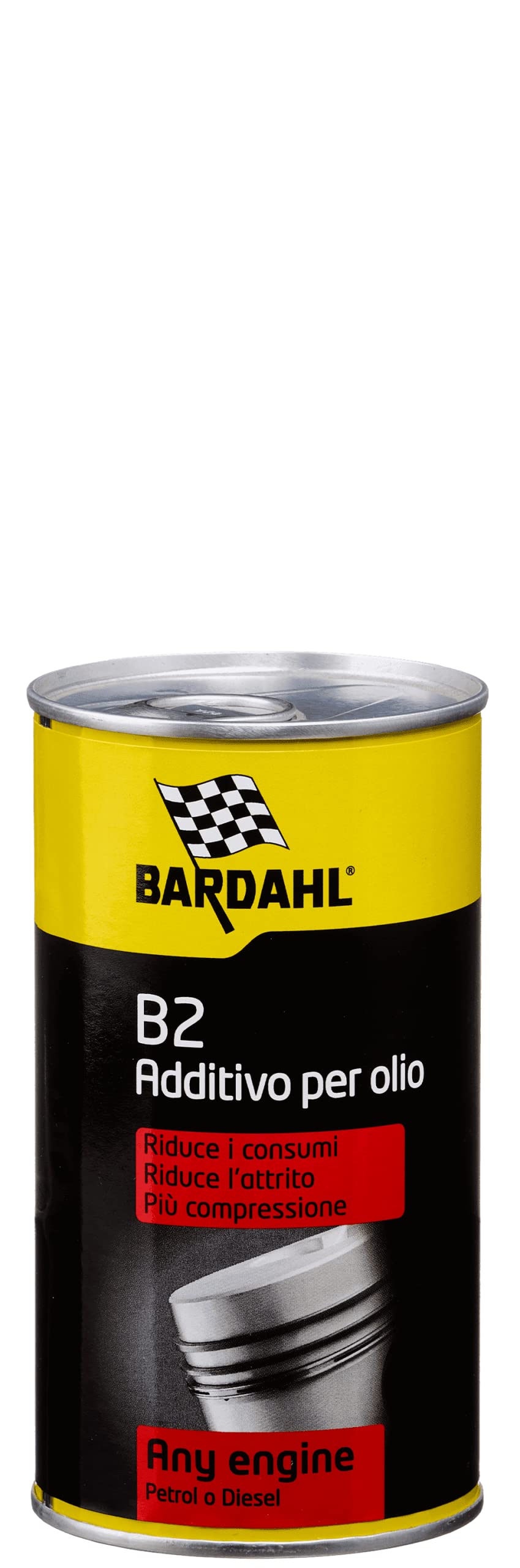 Bardahl - Ölzusatz B2, geeignet für alle Benzin- und Dieselmotoren, verbessert die Motorleistung, 300 ml