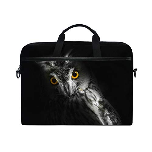 LUNLUMO Animal Owl Dark 15 Zoll Laptop und Tablet Tasche Durable Tablet Sleeve for Business/College/Women/Men
