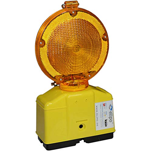 Baustellenleuchte Signalleuchte Signallampe Warnleuchte LED Baustellenlampe Rot oder Gelb Premium 4R25X (Gelb)