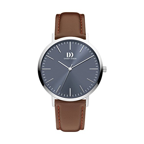 Danish Design Unisex Erwachsene Analog Quarz Uhr mit Leder Armband NO.: IQ22Q1159