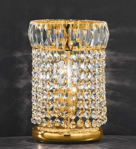 Casa Padrino Luxus Barock Kristall Tischleuchte Gold H. 24 cm - Made in Italy
