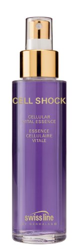 Swiss line Cell Shock Cellular Vital Essence, Serum UVA Schutz 98% müde, reife und trockene Haut, 100ml-Pflanzenwasser-Komplex