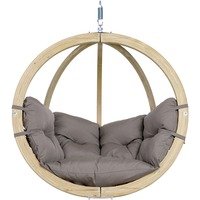 AMAZONAS Hängesessel in edlem Design aus FSC Fichtenholz Globo Chair Taupe bis 120 kg in Hellgrau