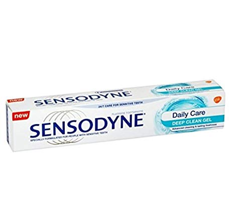 SENSODYNE 4 x Daily Care Zahnpasta - Deep Clean Gel - 24/7 Pflege für empfindliche Zähne - 75 ml
