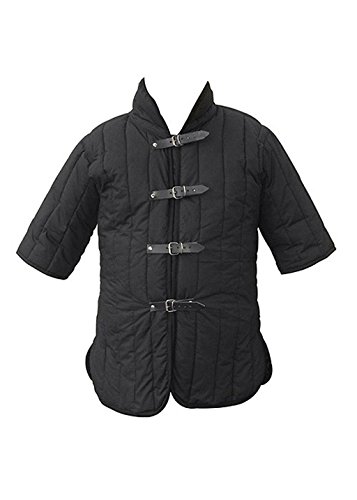 Epic Armoury IF-300770M Gambeson – RFB – Epic Black – One Size Padded Armour Unisex Erwachsene