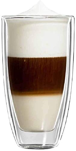 bloomix 6er Set Latte Macchiato-Gläser Roma Grande doppelwandige Thermogläser je 350 ml