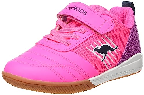 KangaROOS Unisex-Kinder Super Court EV Sneaker, Neon Pink/Fuchsia 6211, 35 EU