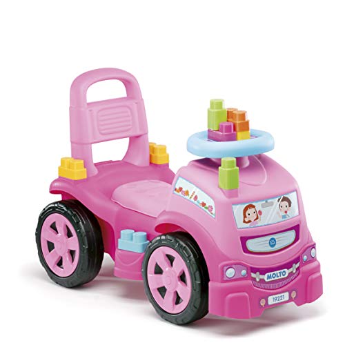 M MOLTO 3 x 1 pink Truck with 10 Blocks