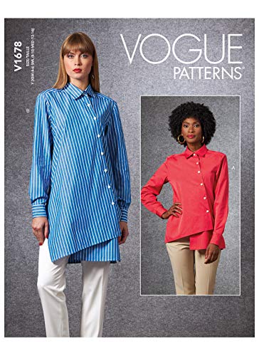 Vogue Pattern V1678Y Damen Hemd Y (XSM-SML-MED), Papier, verschieden