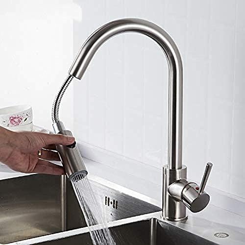 Küchenarmaturen Küchenarmatur Wasserhahn Klassischer Kran-Küchenarmatur Messing Einhandloch-Spray-Waschtischarmaturen 360-Grad-Drehung Zwei-Wege-Wasserhahn