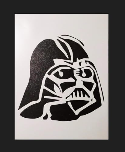 Darth Vader S Wars Schablone – 21,6 x 27,9 cm – perfekt für Kunst, DIY, Scrapbooking, Malen an Wänden und mehr, wiederverwendbare Schablone STENCILAIR, Weiss/opulenter Garten