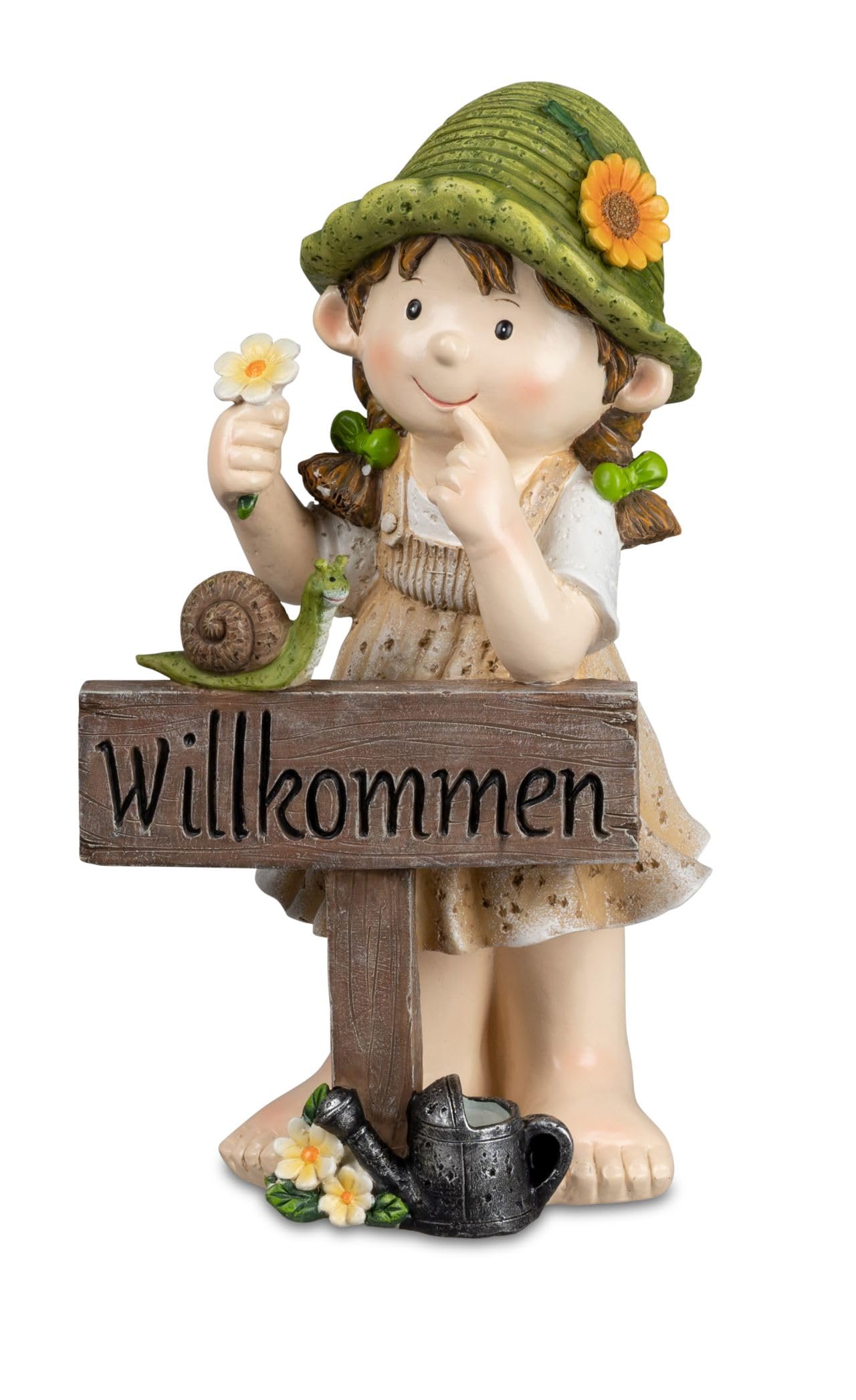 Small-Preis Deko-Figuren Sommerkinder Max oder Lisa stehend Gartenkinder mit Spaten oder Gießkanne Frühjahrsdeko Sommerdeko für Innen und Außen 36cm groß 226 (Modell Lisa)