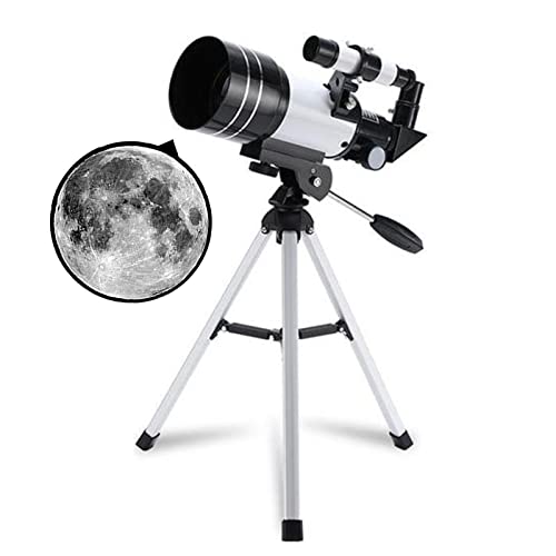 Professional Refractive Telescope for Beginners, 300X70mm Space Night Vision Zoom Hd 150X Astronomical Telescope, Watch Stars Moon WOWCSXWC