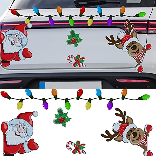 JoyFan 20-teiliges reflektierendes Auto-Magnet-Set, bunte Glühbirnen-Lichtmagnete mit 6 Magnetdraht, Kühlschrank, Garage, Magnet, Aufkleber für Weihnachten, Urlaub, Auto, Briefkasten-Dekoration