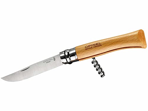 Opinel Nr. 10 Edelstahl Korkenzieher knif