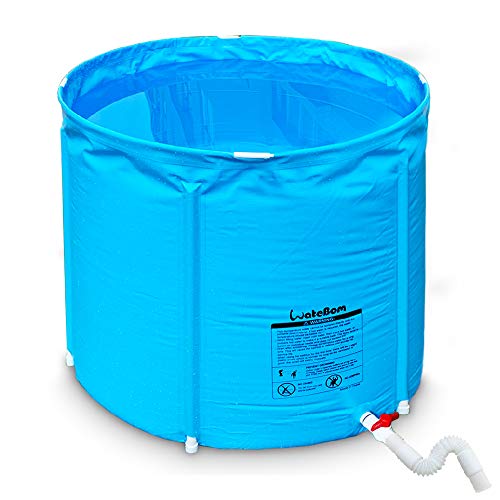 Tragbare Kunststoff-Badewanne, faltbar, für Erwachsene, 78,7 cm, freistehende Badewanne, nicht aufblasbare Eiswanne, verdickter Thermoschaum, um die Temperatur zu halten