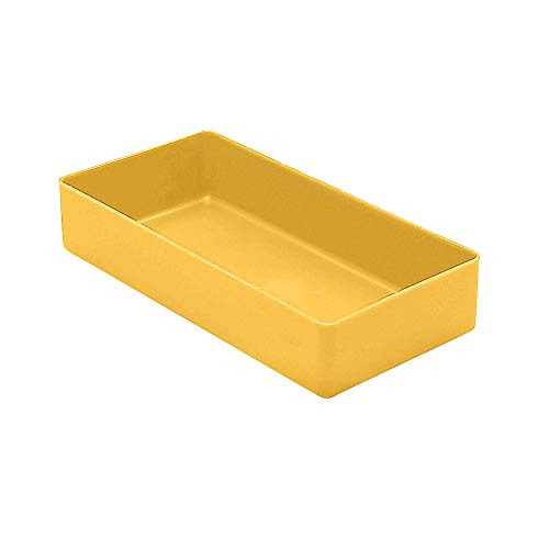 Einsatzkasten gelb, 40 mm hoch, LxB =198 x 99 (LxBxH), aus PS, Sparpack = 50 Stück