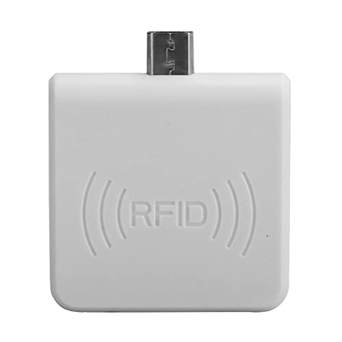 Mobiler RFID-Leser, OTG USB-Kartenleser für Mobiltelefone Micro-USB-Schnittstelle UHF-RFID-Handheld-Writer für Windows XP/CE / 7/10(Weiß)