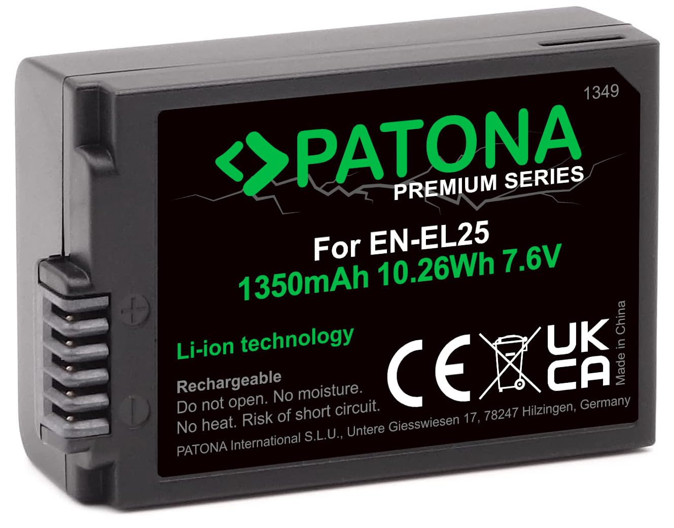 PATONA Premium EN-EL25 Kamera Akku - Kompatibel mit Nikon Z30 Z50 Z fc