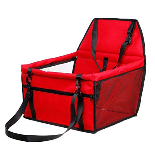 Shaoyao Faltbare Hundetragetasche Katzentragetasche, Haustiertragetasche, Transporttasche Transportbox Oxford Gewebe Rot