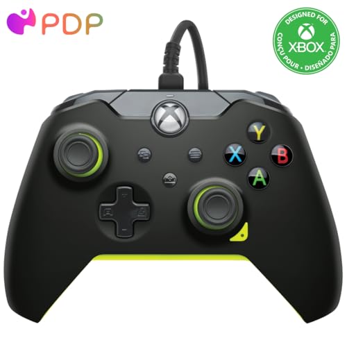 PDP Wired Controller Electric schwarz for Xbox Series X|S, Gamepad, Wired Video Game Controller, Gaming Controller, Xbox One, Officially Licensed - Xbox Series X
