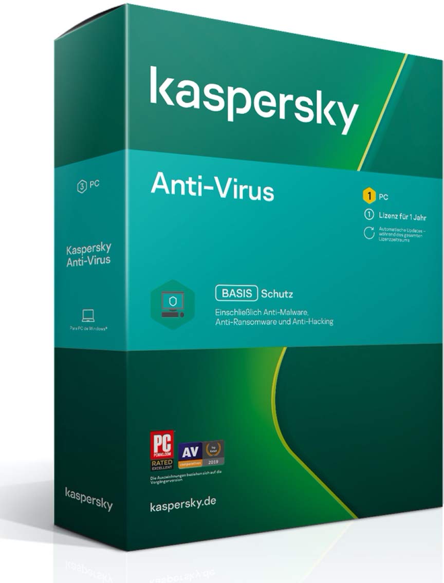 Kaspersky Anti-Virus 2022 | 1 Gerät | 1 Jahr | Windows | Aktivierungscode in Standardverpackung