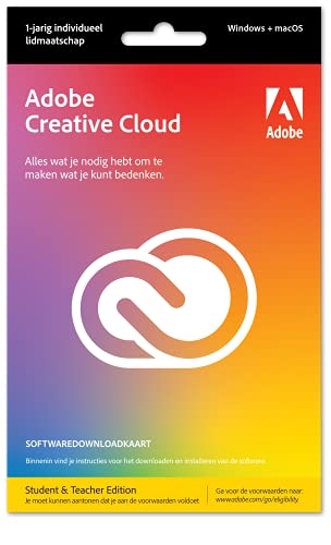 Adobe Creative Cloud Individual - NL, Holländisch / 12 Monate Subscription Karte|Standard|1 Gerät|1 Jahr|PC/Mac|Download|Download