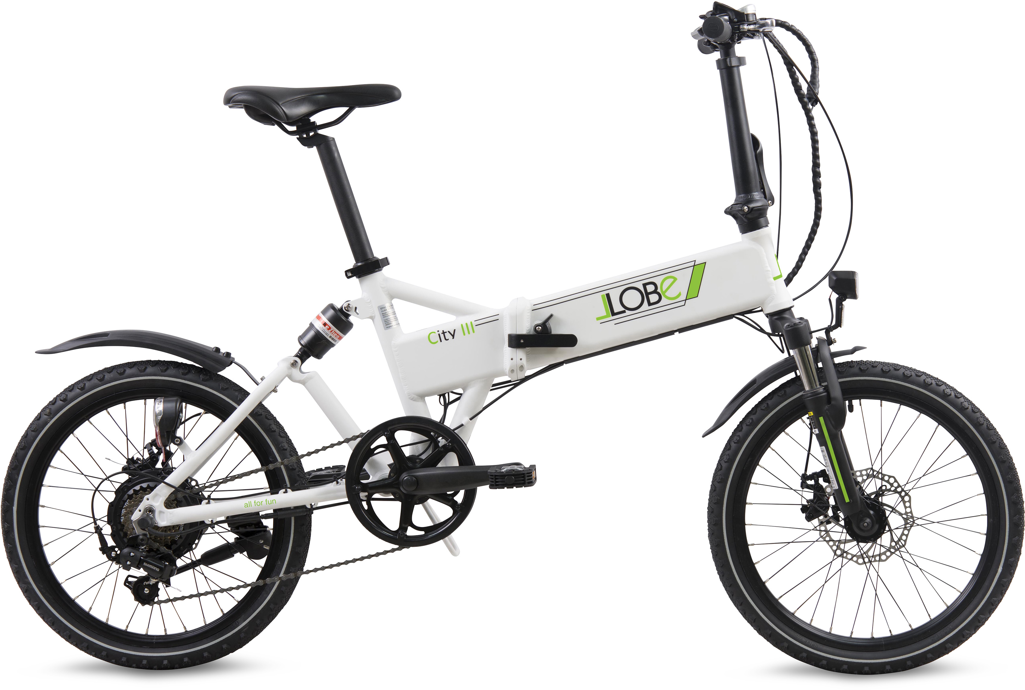 LLobe E-Bike "City III weiß", 7 Gang, Shimano, Heckmotor 250 W
