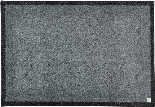 Barbara Becker Fußmatte Touch, Schmutzfangmatte waschbar, für Eingangsbereich Wohnungstür, Fußabstreifer, Türmatte, Anthrazit, 39 x 58 cm