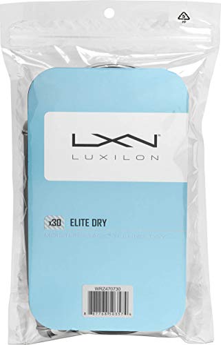 Luxilon Griffband Elite Dry Overgrip für Tennisschläger, grau, 30 Stück, WRZ470730