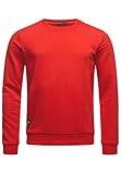 Red Bridge Herren Crewneck Sweatshirt Pullover Premium Basic Rot 4XL