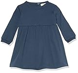 Amazon Aware Baby Mädchen T-Shirt-Kleid mit Langen Ärmeln aus Bio-Baumwolle, Dunkles Marineblau, 18 Monate