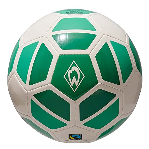 SV Werder Bremen Fußball - Raute - Fairtrade Ball Gr. 5 - Plus Lesezeichen I Love Bremen