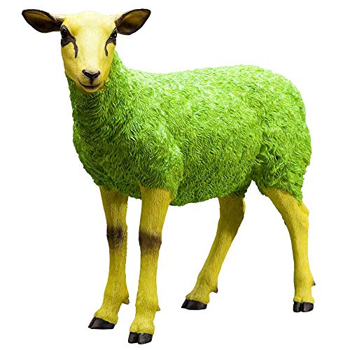 Kare Deko Figur Sheep Colore Green, Kunststoff Polyresin, Grün