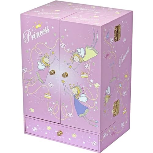 Trousselier S 83504 - Truhe Spardose/Spieluhr "Princess rosa" (Spieldose, Musikdose, Spieluhren) als Schmuckschatulle (Schmuckdose, Schmuckkästchen) - das ideale Geschenk