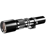 Walimex 12701 500 mm 0.000787037037037037 DSLR-Objektiv (Filterduchmesser 67 mm, mit ausziehbarer Gegenlichtblende) für T2 Bajonett schwarz