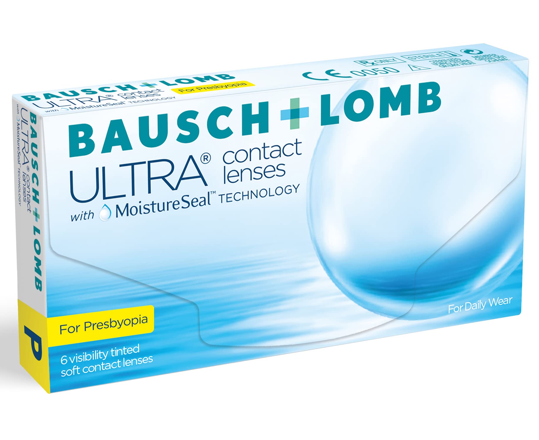 Bausch und Lomb Ultra for Presbyopia, Premium Monatslinsen, Gleitsicht-Kontaktlinsen weich, 6 Stück BC 8.5 mm / DIA 14.2 / 1.25 Dioptrien / ADD Low