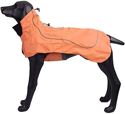Leichter Atmungsaktiver Hunderegenmantel, Haustierponcho, Wasserdichter Reflektierender Haustierregenmantel-Regenponcho Für Mittlere Und Große Hunde-Orange||X-Small