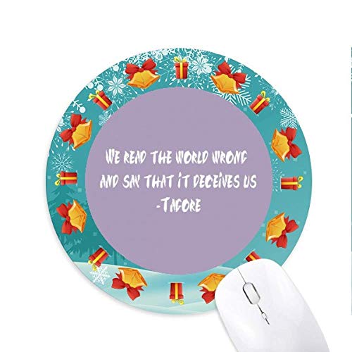Qoutes Healing Sätze kennen die Welt falsch Mousepad Round Rubber Maus Pad Weihnachtsgeschenk