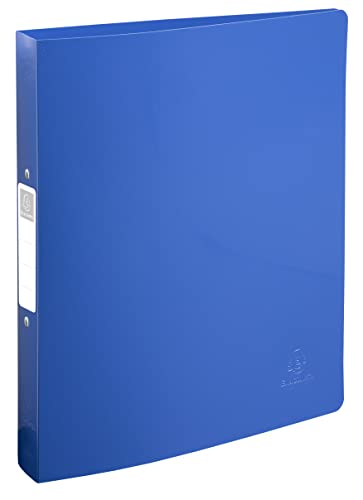 Exacompta - Ref. 54142E – Karton mit 12 halbfesten Ordner Bee Blue – 2 runde Ringe Durchmesser 30 mm – Rücken 40 mm – Außenmaße 32 x 26,8 cm – Format A4 Maxi – Marineblau