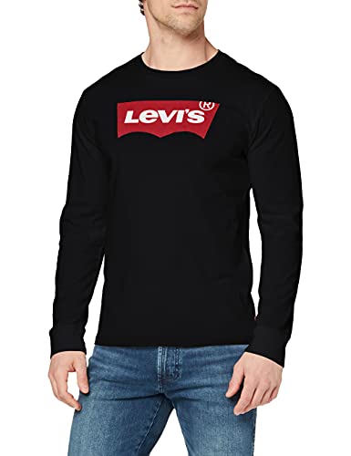 Levi's Herren T-Shirt LS Graphic Tee-B, Schwarz/Hm Ls Better Black 0013, Small