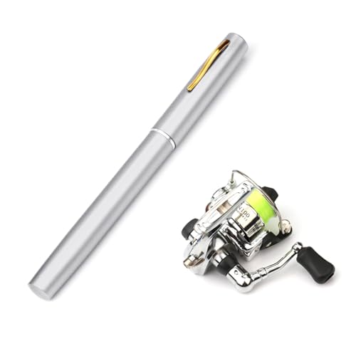 Pocket Faltbare Angelrute Mini Pen Angelrute Teleskop Angelrute mit Spinnrolle Angelrute Reel Combo Set Stift Angelrute